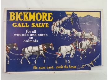 Antique Bickmore Gall Salve Advertising Poster