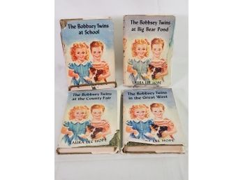 Four Vintage Bobbsey Twins Hardcover Books With Dust Jackets