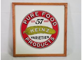 Vintage Heinz 57 Round Advertising Framed Art