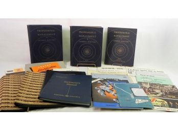 Vintage GE-General Electric Corporation Book Lot - Training Manuals, Guides, Update Newsletters, Etc