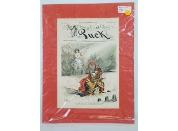 Antique Puck November 12, 1890 Political Magazine Cover Art Color Lithograph - Art By J. Keppler