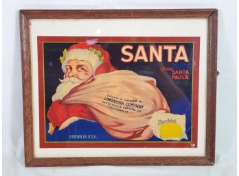 Antique 1928 Limoniera Santa Brand Sunkist Lemons - Lithograph By Schmidt Litho Co