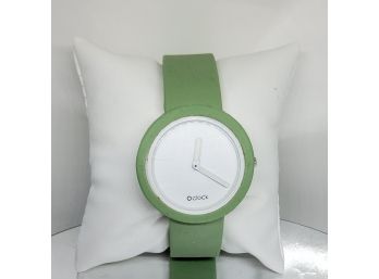 Green Slide On 'OClock' Watch