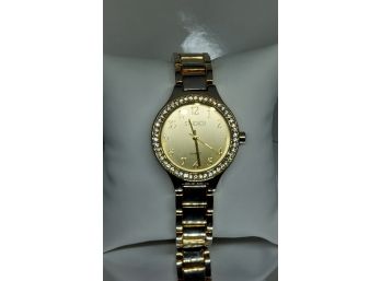 Ladies Goldtone STUDIO Time Fashion Watch