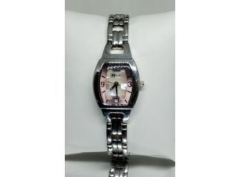 Relic Silvertone Pink Face Watch