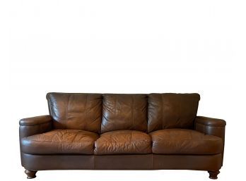 Ultra Comfortable Brown Leatherette Sofa