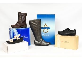 NEW! Designer Boots And Sandals - Andrew Geller Sleekers, White Mountain, Steve Madden, Rockport (size 9)