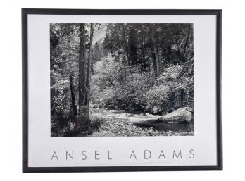 Framed Ansel Adams Tenaya Creek, Dogwood, Rain, Yosemite National Park 1950 Print