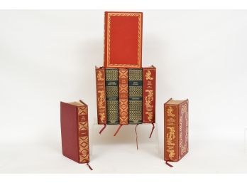 Set Of Eight International Collector's Library Leather Bound Books