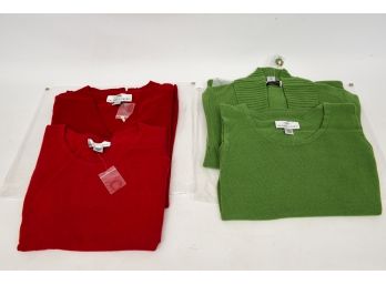 NEW! Two Sets Precious Fibers Cashmere Two Piece Sweater Sets (Size Medium)