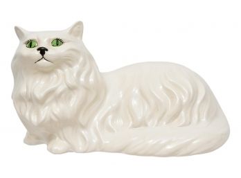 Cast Plaster Persian Cat Statue
