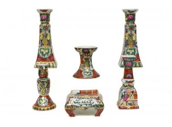 Collection Of Chinese Candlestick Holders