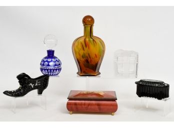 Fenton Shoe And Trinket Box, Reuge Romance Music Box And More