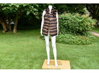 NEW! Adrienne Landau Faux Fur Vest (size Large)