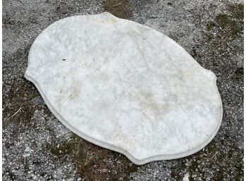 An Antique Marble Table Top - Serpentine Form
