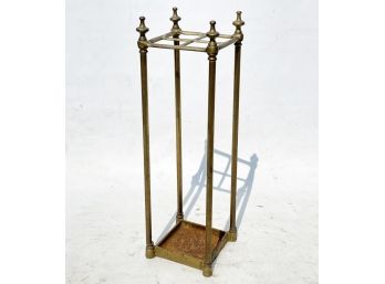 An Antique Brass Umbrella Stand