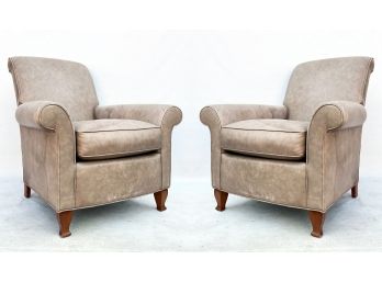 A Pair Of Classic Leather Arm Chairs
