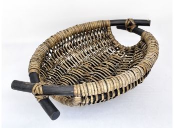 A Large, Primitive Woven Basket