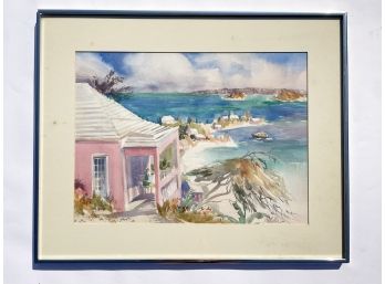 A Vintage Tropical Watercolor By Barbara Muller
