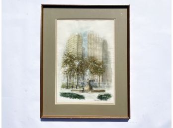 A Vintage Watercolor, Signed Fayette Harned