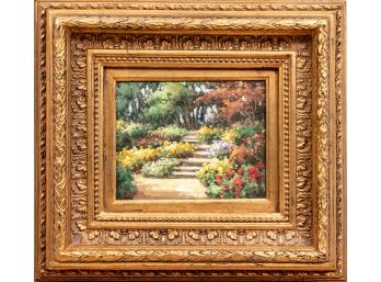 Noyes Signed Oil On Canvas Landscape With Steps