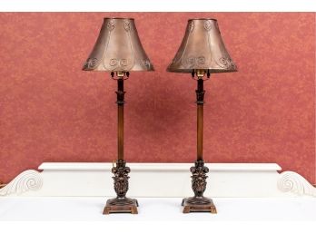 Pair Of Decorative Stick Lamps