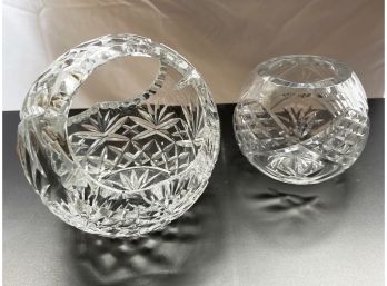 Crystal Basket And Tea Light Holder