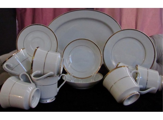 Gold Rimmed Fine China (Includes: Royal Gallery & Lynns)