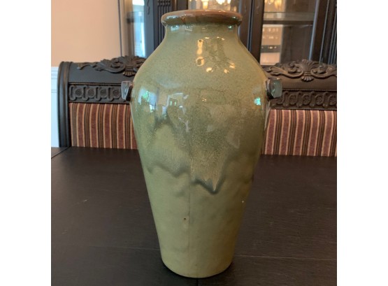 Green, Two Handled Vase
