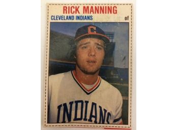 Rick Manning Baseball Card (Cleveland Indians) 1979 Topps Hostess #76