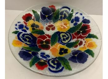Peggy Karr Glass - Fused Glass, Flowered Bowl