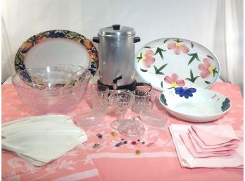 Vintage Entertaining Wares & Table Linens