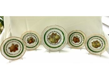 Winterling Bavaria Germany  Fruit Plates With Reticulated Edge