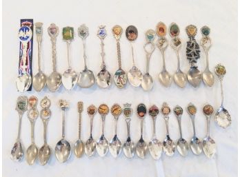 Large Group Of Vintage Collectors Demitasse Spoons