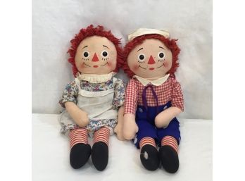 Vintage Knickerbocker Raggedy Ann & Raggedy Andy Dolls