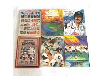 Six Official New York Yankees Yearbooks