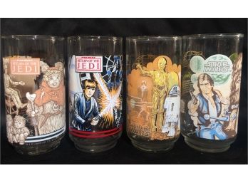 1977 Star Wars & 1983 Return Of The Jedi Burger King Collectable Glasses