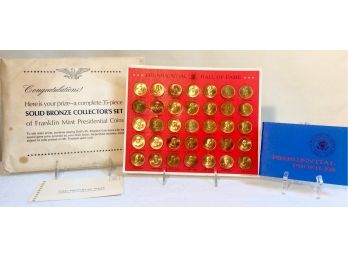 1968 Franklin Mint Presidential Collector's Solid Bronze Coin Set
