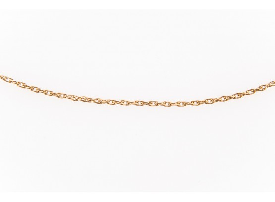 14K Yellow Gold Curbed Chain, 0.7 Dwt.