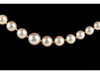 Pearl And 835 Silver Clasp Necklace