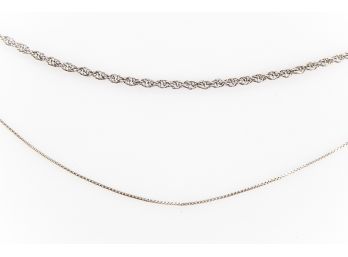 Two Sterling Silver 24' Chains