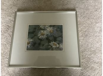 Helene B. Thorpe Watercolors Painting Of Daisies (local Philadelphia Artist) Professionally Framed And Matted