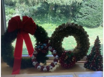 Three Wreaths And A Crochet Christmas Tree!
