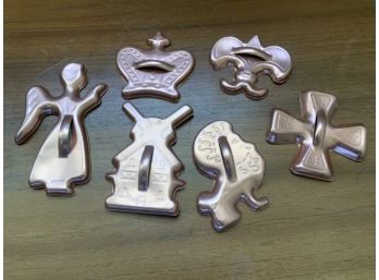 Six Vintage  Cookie Cutters In Excellent Shape