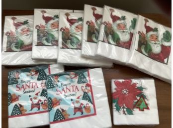 New In Plastic Christmas Napkins As Pictured