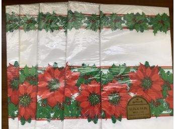 Five New In Plastic Hallmark Festive Christmas Tablecloths