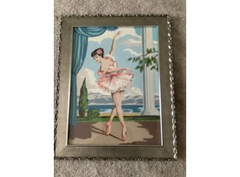 Framed Ballerina Painting