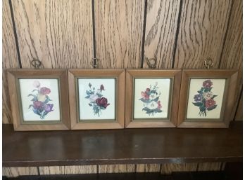 Set Of Four Framed Floral Pictures