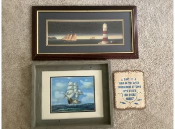 Sail Away!  Trio Of Sailors Wall Hangings