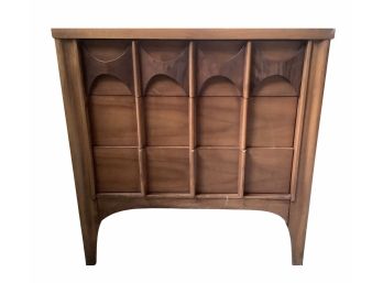 Kent Coffee Prospectus Three Drawer Mid Century Rosewood And Walnut Nightstand Side End Table